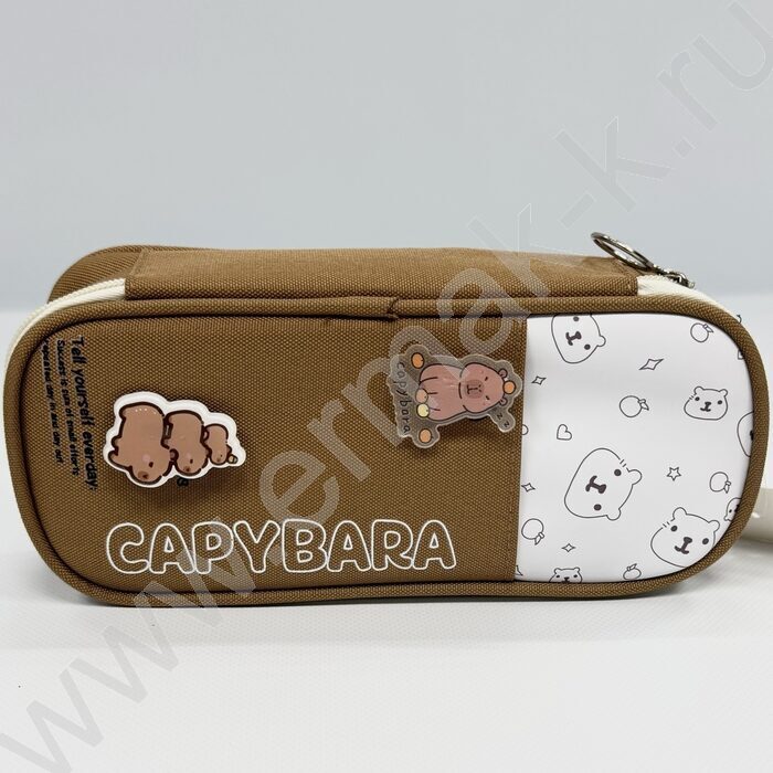 Пенал-косметичка "Capybara" 23*10*6см. /ассорти, полиэстер | Фото 4