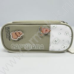Пенал-косметичка "Capybara" 23*10*6см. /ассорти, полиэстер NEW | Фото 5