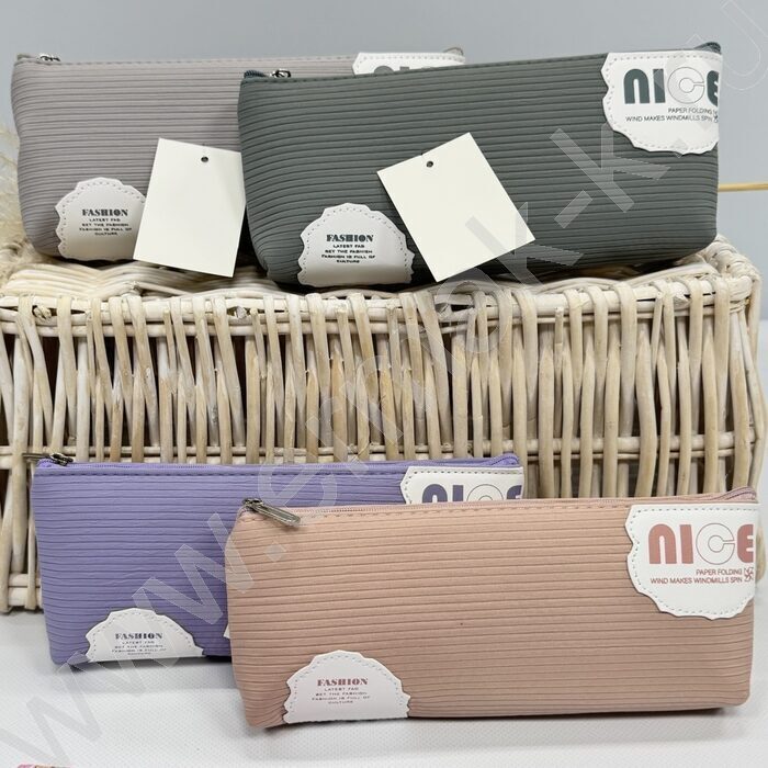 Пенал-косметичка "Nice" 20*8*4см. /ассорти, вельвет | Фото 1