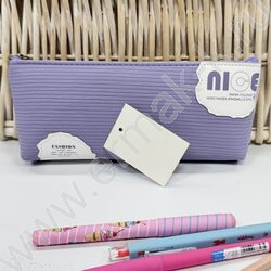 Пенал-косметичка "Nice" 20*8*4см. /ассорти, вельвет NEW | Фото 4