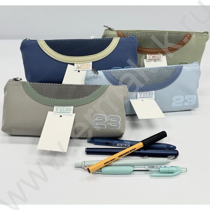 Пенал-косметичка "Basketball" 20*8*4см. /карман-сетка /ассорти, полиэстер | Фото 1