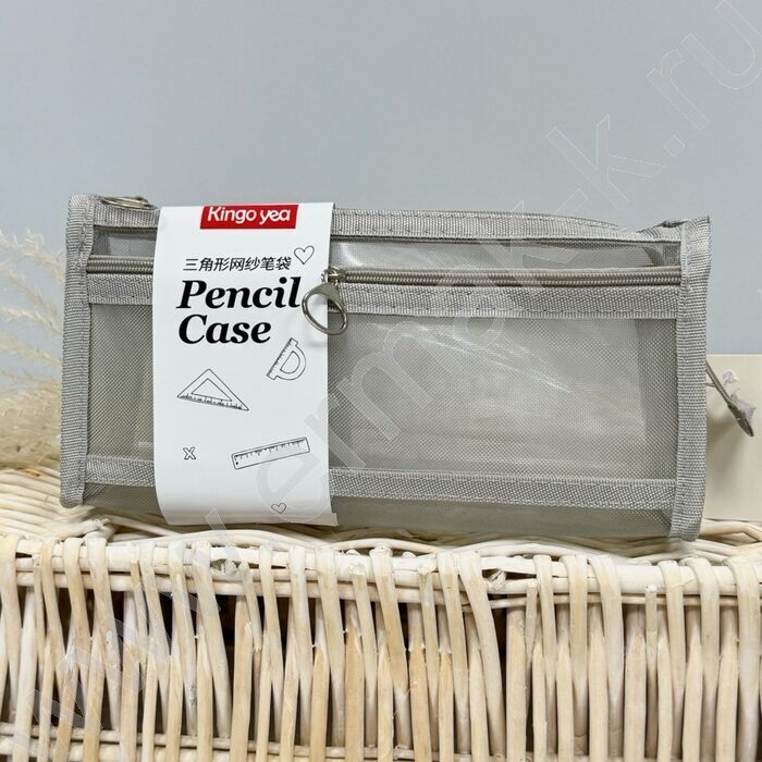 Пенал-косметичка /сетка, прозрачный /22*10*5см. /ассорти,  полиэстер | Фото 4