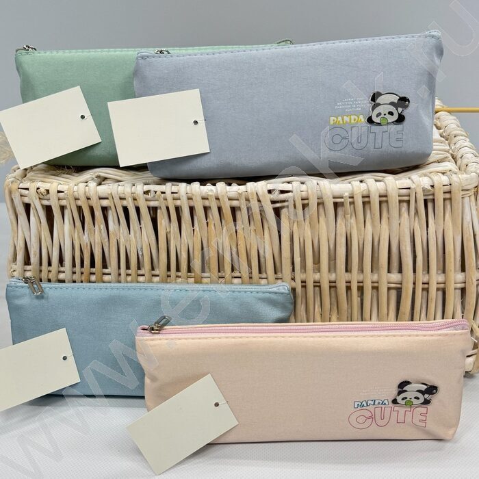 Пенал-косметичка "Panda" 22*8*4см. /ассорти,  полиэстер | Фото 1
