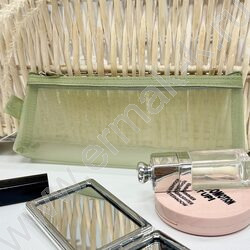 Пенал-косметичка "Dusty color" /сетка, прозрачный 22*9*3,5см. /ассорти, полиэстер NEW | Фото 4