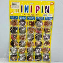 Набор значков Ø 4,5см "Кошки" /30шт | Фото 1