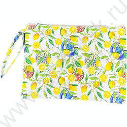 Сумка пляжная шопер 57*37см. "Лимоны" /ручки - канат + косметичка 29*21см. NEW | Фото 2