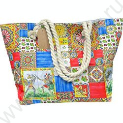Сумка пляжная шопер 57*37см. /ручки - канат + косметичка 29*21см. NEW | Фото 1