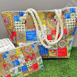 Сумка пляжная шопер 57*37см. /ручки - канат + косметичка 29*21см. NEW | Фото 3