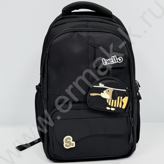 Рюкзак с кошельком "Щенок" 48*30*20см. /черный | Фото 1