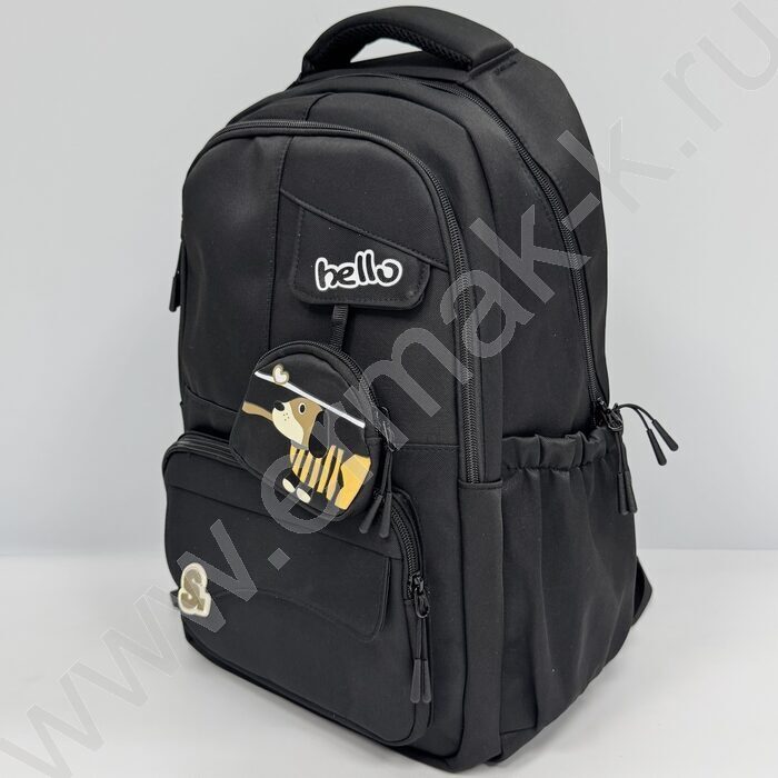 Рюкзак с кошельком "Щенок" 48*30*20см. /черный | Фото 2