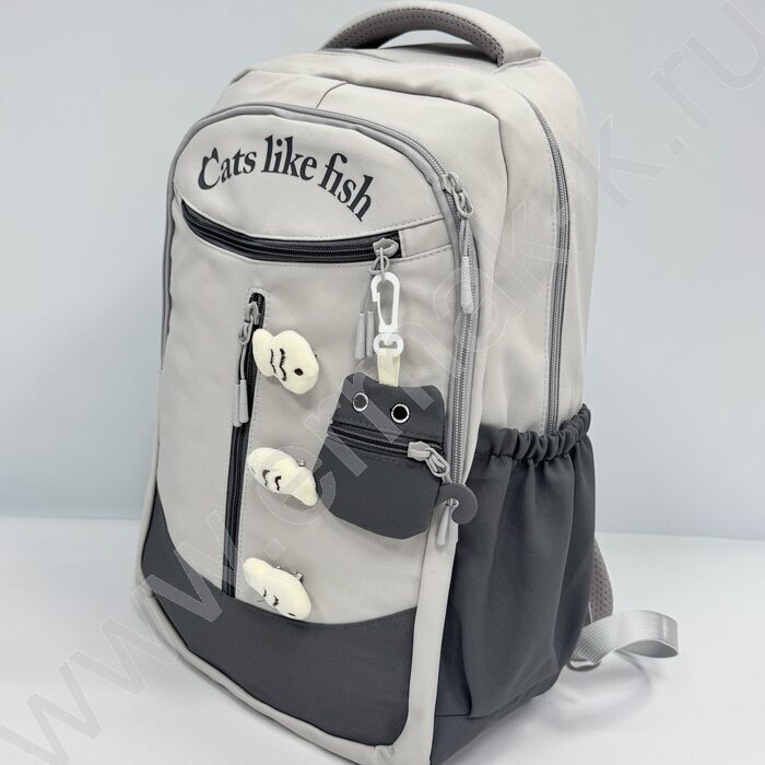 Рюкзак с кошельком "Рыбки и кот" 48*30*20см. /ассорти-1 | Фото 1
