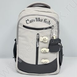 Рюкзак с кошельком "Рыбки и кот" 48*30*20см. /ассорти-1 | Фото 2