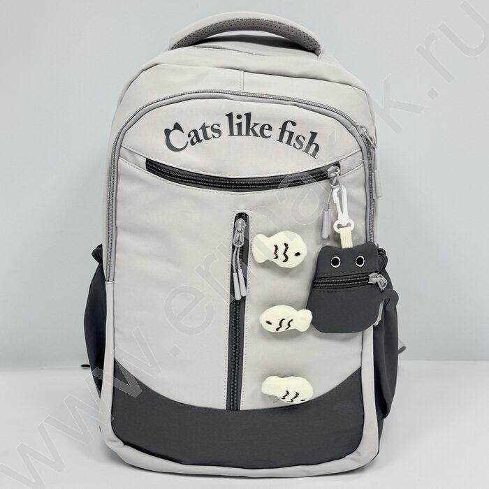 Рюкзак с кошельком "Рыбки и кот" 48*30*20см. /ассорти-1 | Фото 2