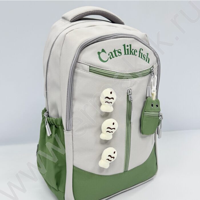 Рюкзак с кошельком "Рыбки и кот" 48*30*20см. /ассорти-1 | Фото 5