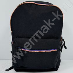 Рюкзак  43*29*15см. /черный с цветной молнией | Фото 1
