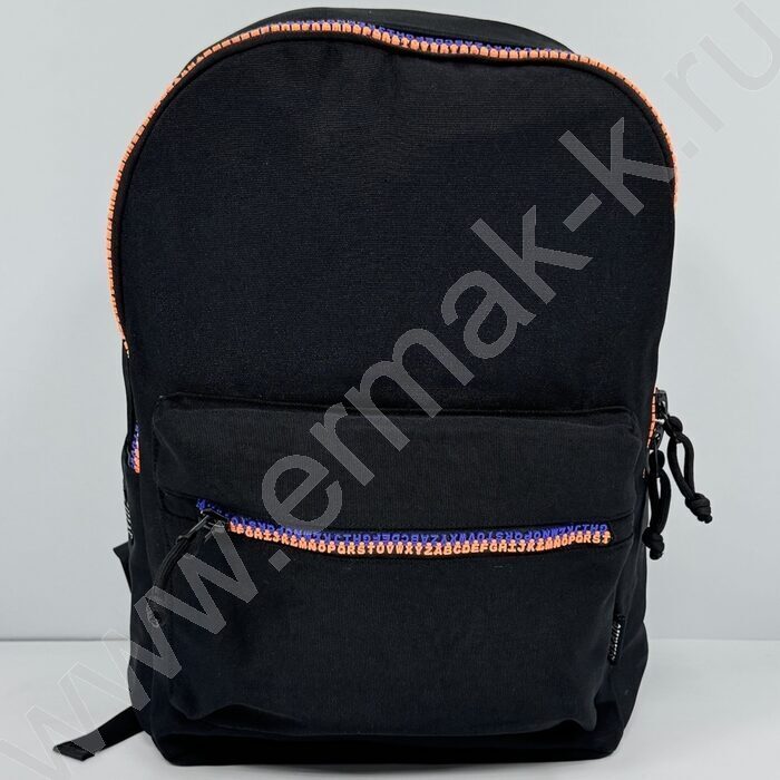 Рюкзак  43*29*15см. /черный с цветной молнией | Фото 1