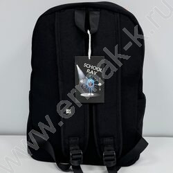 Рюкзак  43*29*15см. /черный с цветной молнией | Фото 3