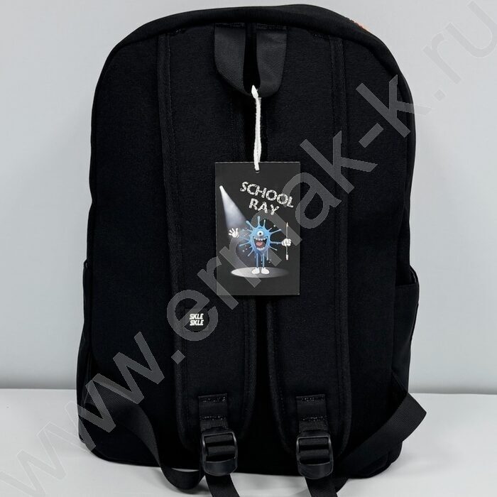 Рюкзак  43*29*15см. /черный с цветной молнией | Фото 3