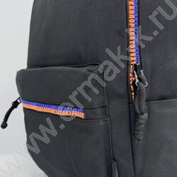 Рюкзак  43*29*15см. /черный с цветной молнией | Фото 4