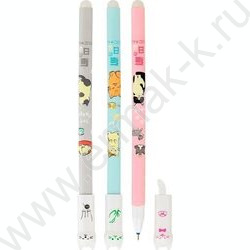 Ручка гелевая со стираемыми чернилами синяя 0,5мм Кошечки/цветной корпус с рисунком /ассорт | Фото 1