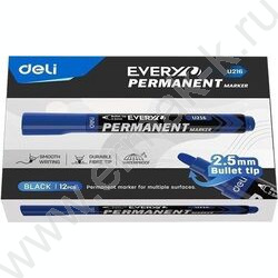 Маркер перм. /синий/ 2,5мм круг Everyu | Фото 2