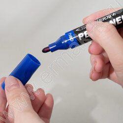 Маркер перм. /синий/ 2,5мм круг Everyu | Фото 4