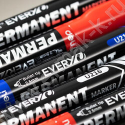 Маркер перм. /синий/ 2,5мм круг Everyu | Фото 5