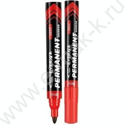 Маркер перм. /красный/ 1,5мм круг Everyu | Фото 1