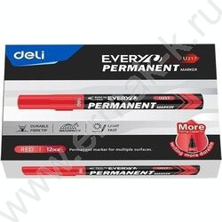 Маркер перм. /красный/ 1,5мм круг Everyu | Фото 2