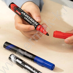 Маркер перм. /красный/ 1,5мм круг Everyu | Фото 3