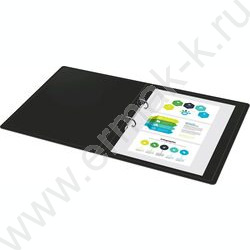 Папка 2 кольца 30мм  черная /пластик 0,5мм | Фото 3