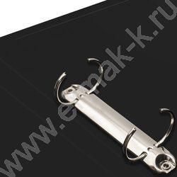 Папка 2 кольца 30мм  черная /пластик 0,5мм | Фото 4