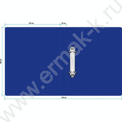 Папка 2 кольца 30мм  синяя /пластик 0,5мм | Фото 3