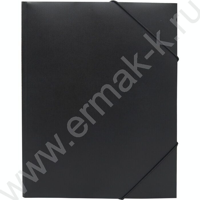 Папка на резинках 15мм черная /пластик 0,5мм | Фото 1