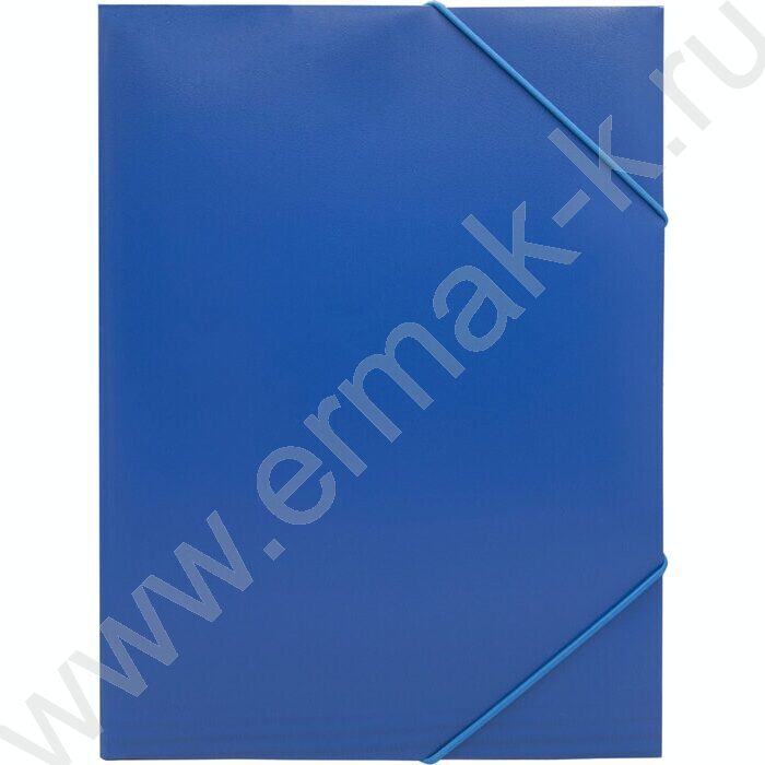 Папка на резинках 15мм синяя /пластик 0,5мм | Фото 1