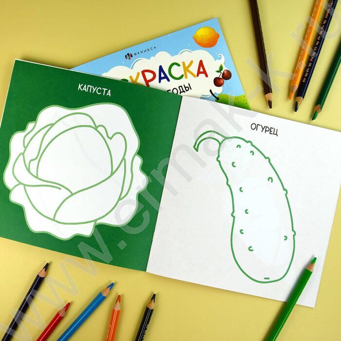 Раскраска 215*215 Первая раскраска малыша.Овощи | Фото 3
