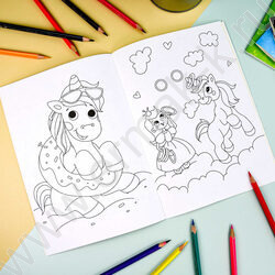 Книжка-раскраска А5 с наклейками Единороги | Фото 6