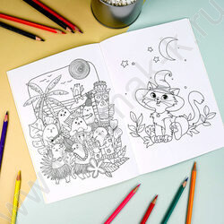 Книжка-раскраска А5 с наклейками Коты | Фото 4