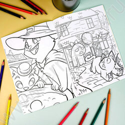 Книжка-раскраска А5 с наклейками Коты | Фото 5