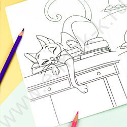 Книжка-раскраска А5 с наклейками Коты | Фото 6