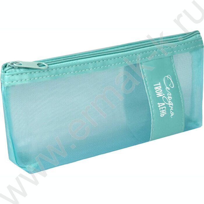 Пенал школьный искусственная кожа,нейлон молния "Твой день" шелкография | Фото 1