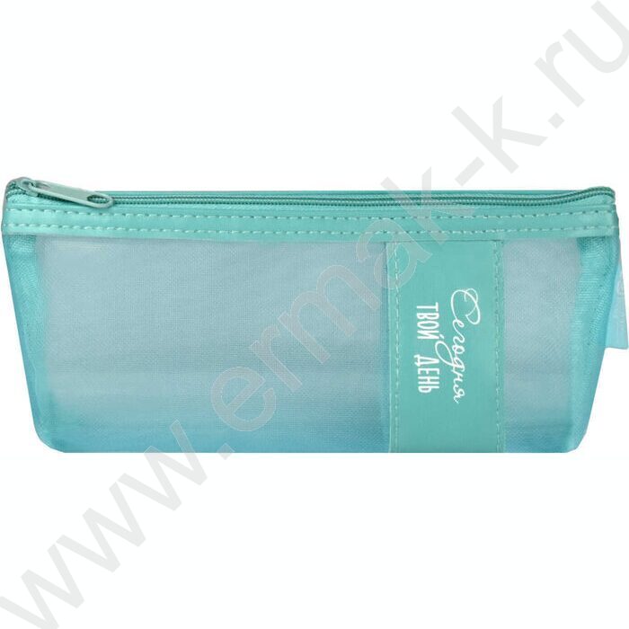 Пенал школьный искусственная кожа,нейлон молния "Твой день" шелкография | Фото 2