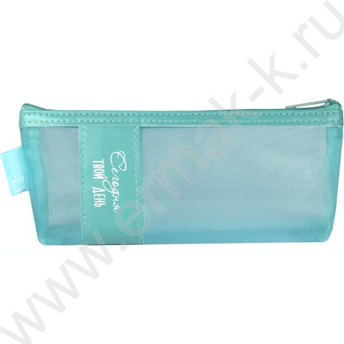 Пенал школьный искусственная кожа,нейлон молния "Твой день" шелкография | Фото 4