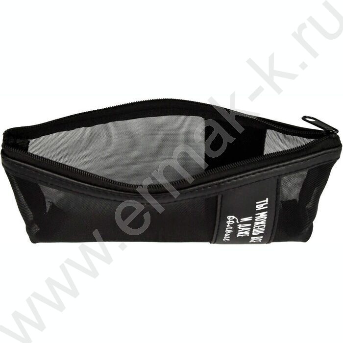 Пенал школьный искусственная кожа,нейлон молния "Ты можешь все" шелкография | Фото 3