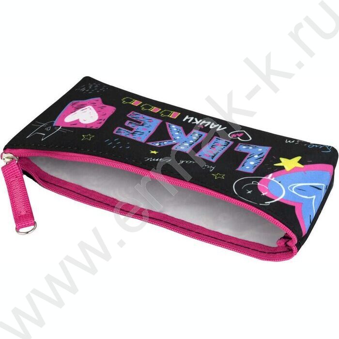Пенал школьный микрофибра на ПВХ-основе молния "Лайк" | Фото 4