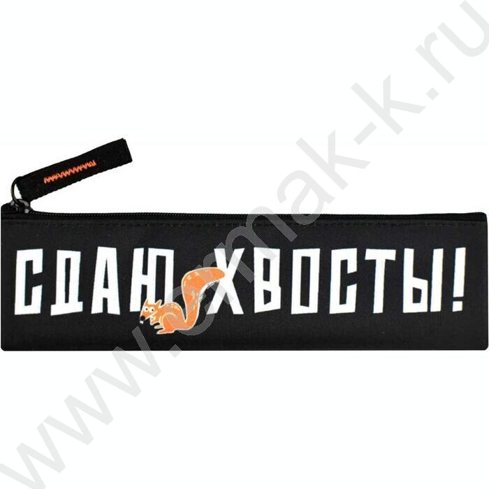 Пенал школьный полиэстер молния "Сдаю хвосты" | Фото 1