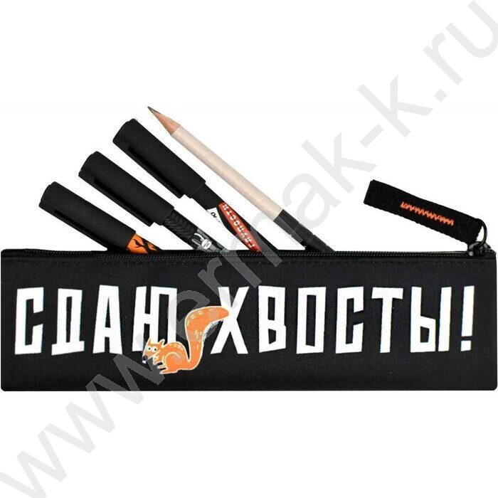 Пенал школьный полиэстер молния "Сдаю хвосты" | Фото 3