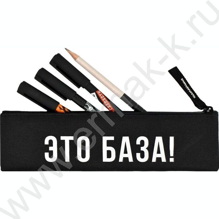 Пенал школьный полиэстер молния "Фразы с характером" шелкография | Фото 3