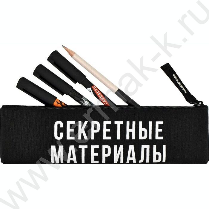 Пенал школьный полиэстер молния "Фразы с характером" шелкография | Фото 3