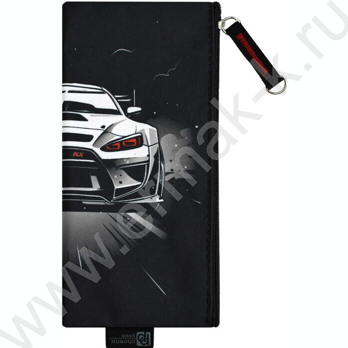 Пенал школьный микрофибра на ПВХ-основе молния "Финиш" | Фото 1